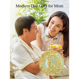 14k Gold Plated Sterling Silver Round Jade Tree of Life Necklace Good Fortune Jewelry for Women