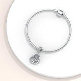Sterling Silver Cubic Zirconia Cat Dog Charm Beads for Bracelets Engraved with Forever My Playmate