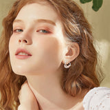 Sterling Silver Fox Frog Leopard Peacock Puppy Animal Hug Hoop Earrings