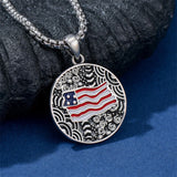 Sterling Silver American Flag Football Basketball Soccer Volleyball Tennis Baseball Pendant Necklace