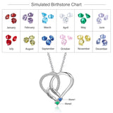 Sterling Silver Personalized  Engraved 2-6 Names Family Pendant Necklace