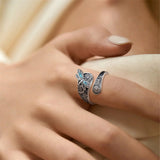 Sterling Silver Oxidized Dragonfly Butterfly Hummingbird Sea Turtle Anchor CrossTree of Life Sunflower Spoon Ring