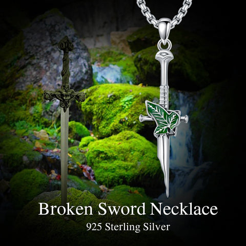 Sterling Silver Medieval Sword Dagger Pendant Necklace