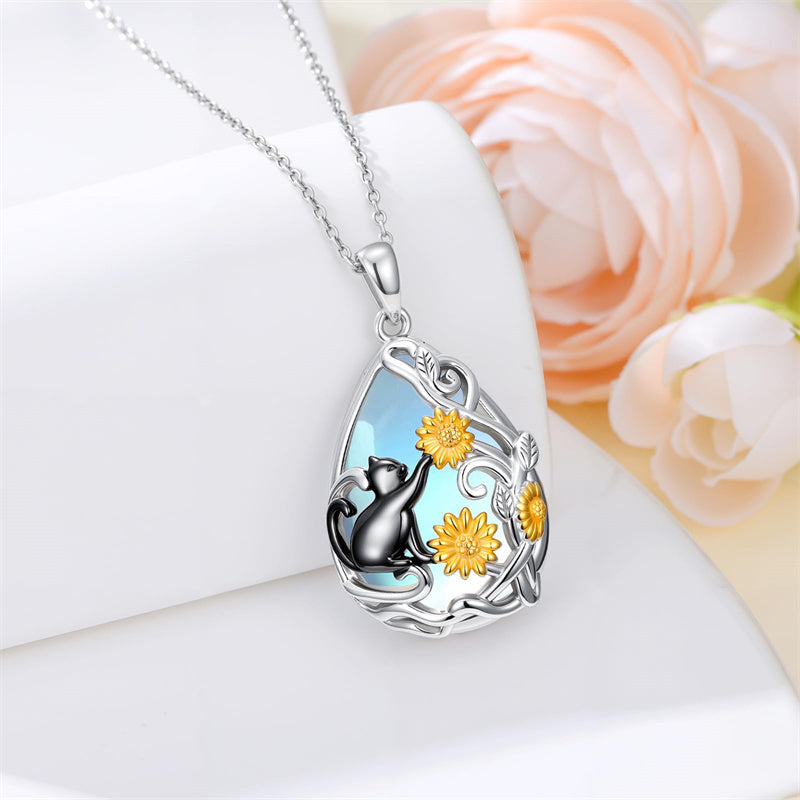 Sterling Silver Blue Dragonfly Pendant Necklace