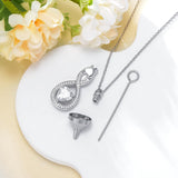 Sterling Silver Tear Dangle Urn Necklace for Ashes