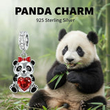 Sterling Silver Lion Red Panda Fox Bear Capybara Charm Beads Christmas Birthday Gift