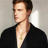 14K Gold Plated Celtic Knot Viking Thor Hammer Pendant Necklace