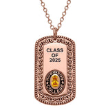 Sterling Silver Personalized Birthstone Class Necklaces High School, College University Pendant Necklace