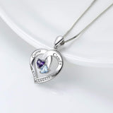 14K Gold 2  Simulated Birthstone Personalized Engraved Pendant Necklace for Women