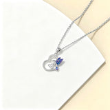 Sterling Silver Heart Bee Dragonfly Butterfly Hummingbird Sunflower Animal Pendant Necklace  Gifts for Christmas