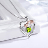 14K Gold Plated  Birthstone Rose Flower Necklaces for Women