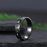Sterling Silver 10K 14K 18K Gold Natural Leaf  Moss Agate Engagement Anniversary Couple Ring Sets