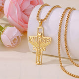 14K Gold Plated Stethoscope Caduceus Cross Pendant Necklace for Women