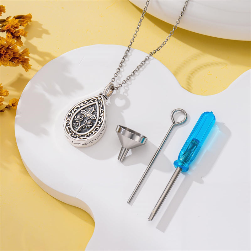 Sterling Silver Bumble Bee  Butterfly Cardinal Cross Dragonfly Hummingbird Paw Print Urn Necklace for Ashes