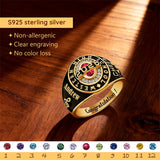Sterling Silver Personalized 2026 High School College University Graduation Ring