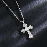 14K Gold Plated Cross Pendant Necklace Protection Jewelry Religious Gift