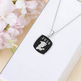 Sterling Silver Personalized  Birthstone Engraved Class High School College Graduation Necklace