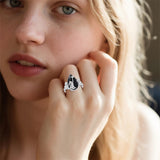Sterling Silver Vintage Cat Butterfly Dragonfly Hummingbird Snake Ring for Women