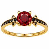 Sterling Silver 10K 14K 18K Gold Personalized Gothic Skull Ring Exquisite Spooky Jewelry for Halloween Lovers
