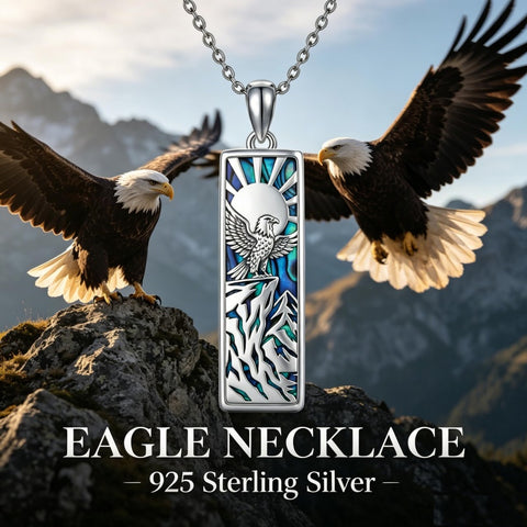 Sterling Silver Abalone Shell Bar Cardinal Bee Butterfly Hummingbird Dragonfly Phoenix Pendant Necklace for Women