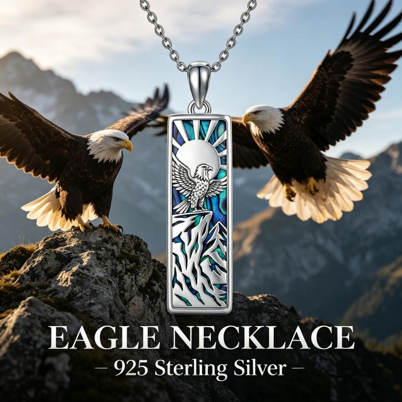 Sterling Silver Abalone Shell Bar Cardinal Bee Butterfly Hummingbird Dragonfly Phoenix Pendant Necklace for Women