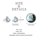 Sterling Silver Celtic Knot Moon Stud Earrings
