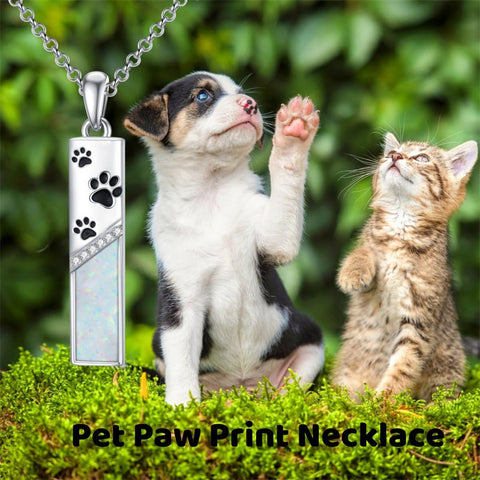 Sterling Silver White Opal Butterfly Dragonfly Tree of Life Paw Print Bar Pendant Necklace Gift for Birthday Christmas