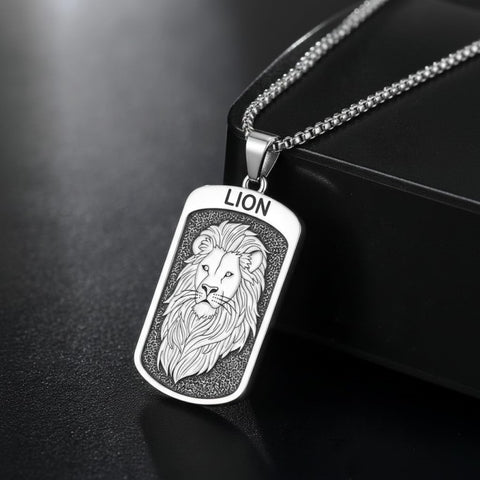 Sterling Silver Tiger Eagle Lion Dragon Phoenix Necklace for Men Animal Jewelry Gifts for Chrismas Birthday