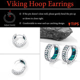 14K Gold Plated  Viking Hoop Earrings