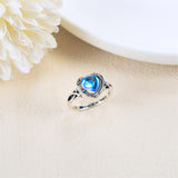 Sterling Silver Moonstone Butterfly Urn Ring for Ashe With Engraved