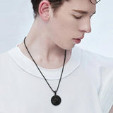 Sterling Silver Memento Mori Gothic Skull Amulet Pendant Necklace for Men