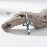 Sterling Silver Cross Pendant Necklace for Women Southwestern Cross Jewelry Gifts