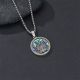 Sterling Silver Triple Moon Goddess Tetragrammaton Lilith Hecate  Pagan Wiccan Amulet Pendant Necklace