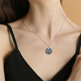 Sterling Silver Sunflower Medusa Triple Moon Goddess Amulet Pendant Necklace