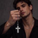 Sterling Silver Cross Pendant Necklace Christian Religious Jewelry Gifts for Anniversary