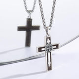 14K Gold Plated Cross Pendant Necklace Protection Jewelry Religious Gift