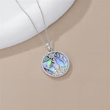 Sterling Silver Triple Moon Goddess Tetragrammaton Lilith Hecate  Pagan Wiccan Amulet Pendant Necklace