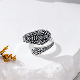 Sterling Silver Oxidized Dragonfly Butterfly Hummingbird Sea Turtle Anchor Cross Tree of Life Sunflower Spoon Ring