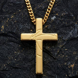 14K Gold Plated Soccer Football Basketball Baseball Cross  with Bible Verses Religious Pendant Necklace for Men