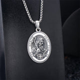 Sterling Silver Saint Joseph St Michael Saint Peter Saint Christopher Religious Pendant Necklace