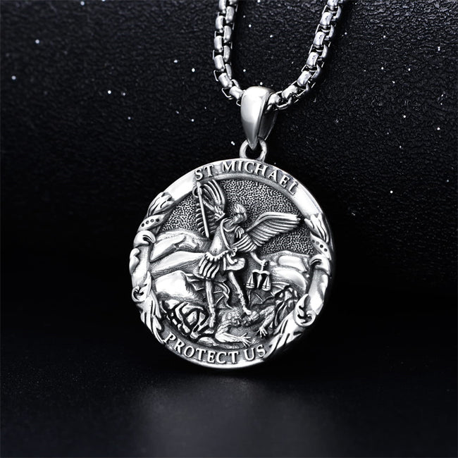 St. Christopher OR St. Michael Necklace 24in