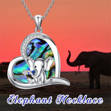 Sterling Silver Crystal Elephant Pendant Necklace