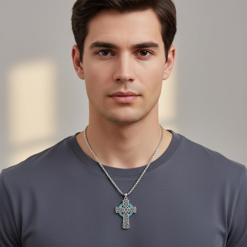 Sterling Silver Cross Pendant Necklace Christian Religious Jewelry Gifts for Anniversary