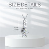 Sterling Silver Heart TearDangle Hummingbird Cardinal Urn Necklace for Ashes
