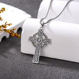 Sterling Silver Cross Pendant Necklace Christian Religious Jewelry Gifts for Anniversary