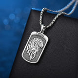 Sterling Silver Tiger Eagle Lion Dragon Phoenix Necklace for Men Animal Jewelry Gifts for Chrismas Birthday