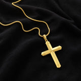 Cross Pendant Necklace  14K Gold Plated Christian Faith Jewelry