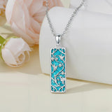 Sterling Silver Abalone Shell Bar Cardinal Bee Butterfly Hummingbird Dragonfly Phoenix Pendant Necklace for Women