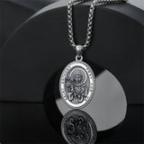 Sterling Silver Saint Joseph St Michael Saint Peter Saint Christopher Religious Pendant Necklace