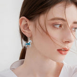 Sterling Silver Abalone Shell Hummingbird Owl Sea Turtle Cat Frog Horse Seahorse Dangle Earrings  Gifts for Christmas